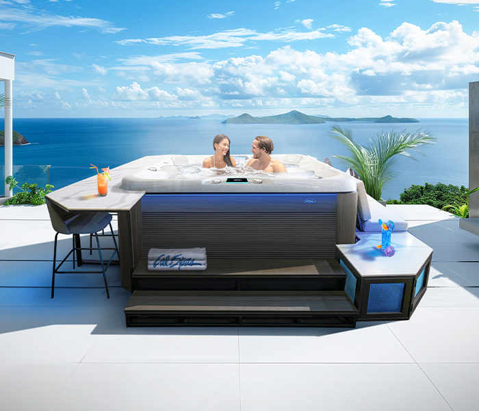 Calspas hot tub being used in a family setting - Tracy